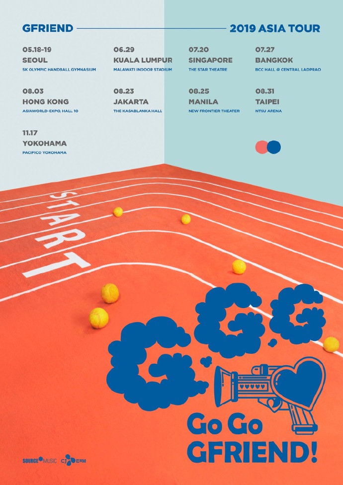 [GFRIEND][分享]190322 GO GO 小女友！2019亞巡城市日程公開