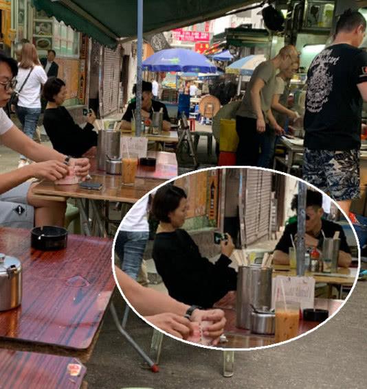 蔡少芬張晉吃路邊攤被偶遇，娘娘成老公迷妹拍照不停！