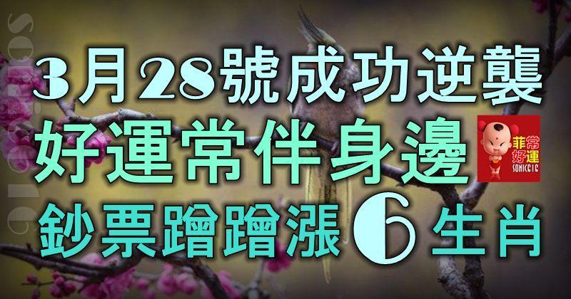 3月28號起成功逆襲，好運常伴身邊，鈔票蹭蹭漲的6大生肖！