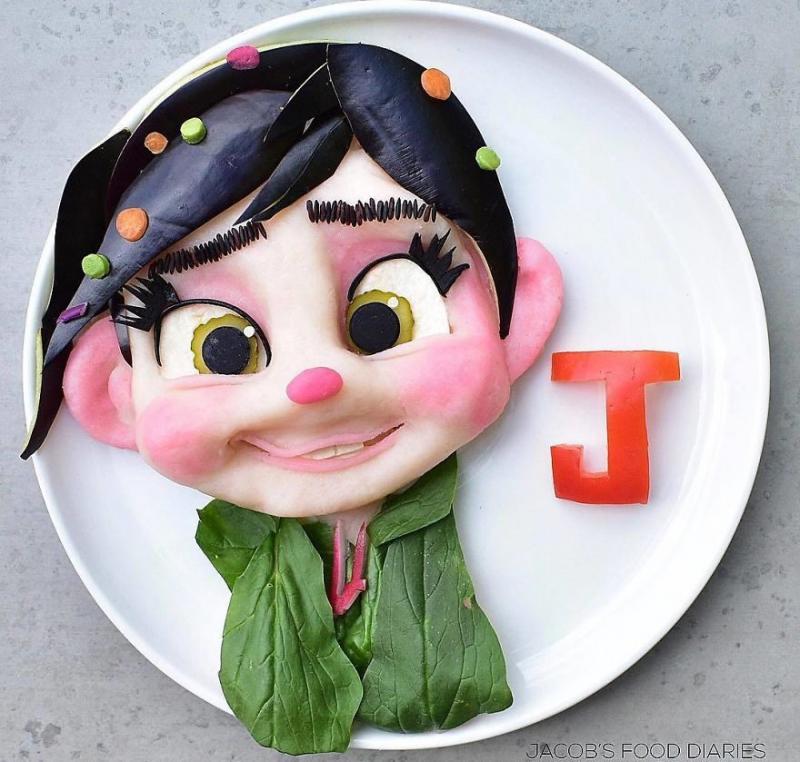 讓孩子不再挑食！巧手媽把食物變身「超精緻卡通人物」　烏蘇拉「章魚頭髮」真的神還原