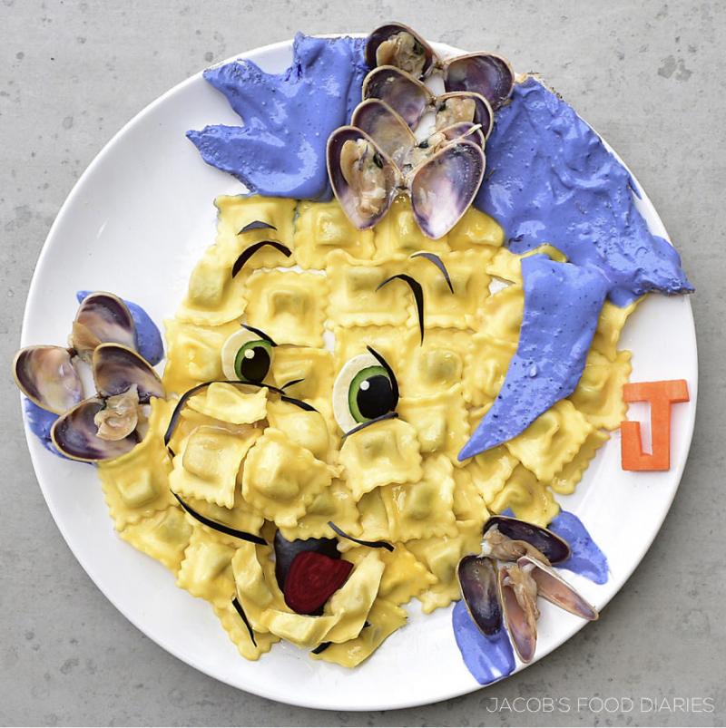 讓孩子不再挑食！巧手媽把食物變身「超精緻卡通人物」　烏蘇拉「章魚頭髮」真的神還原