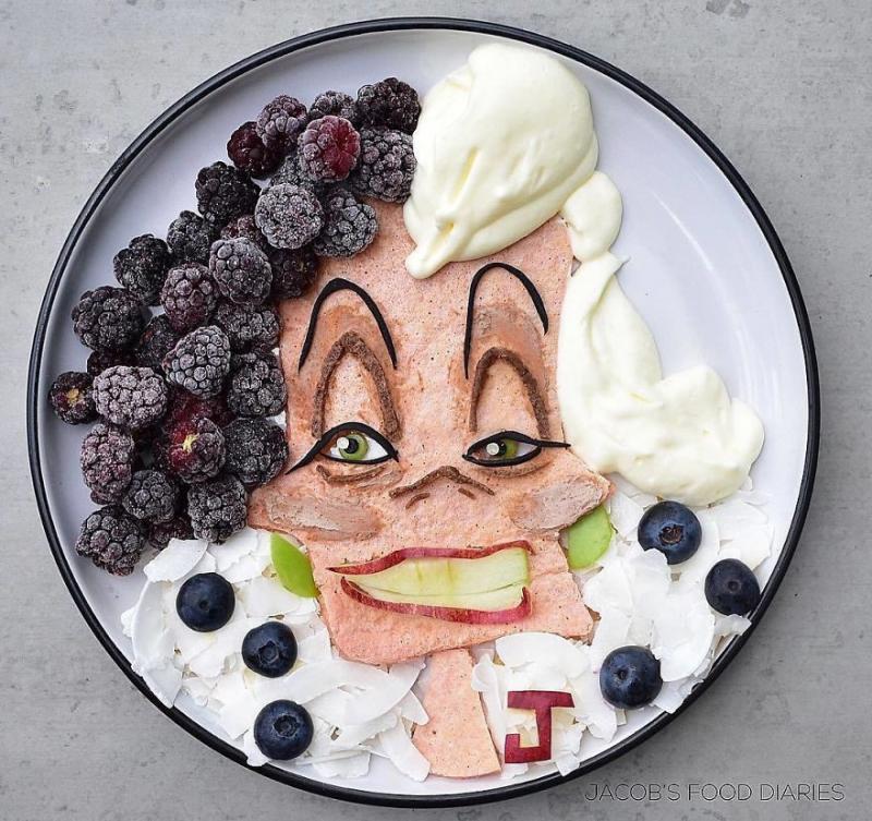 讓孩子不再挑食！巧手媽把食物變身「超精緻卡通人物」　烏蘇拉「章魚頭髮」真的神還原