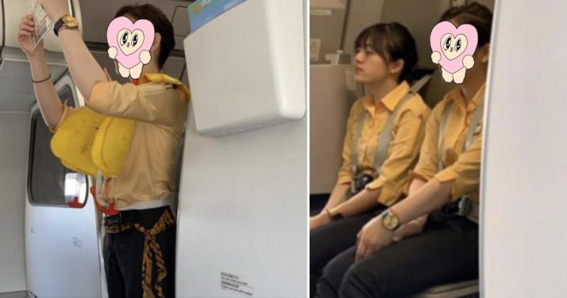 虎航空姐好正！宣導飛安側臉「大眼櫻桃嘴」顏值高又甜：捨不得下飛機！