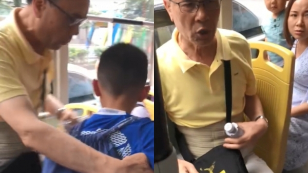 把小男孩當人肉坐墊逼他讓位！男孩嚇哭，阿伯怒嗆：我老人又是身障，這位子只有我可以坐！