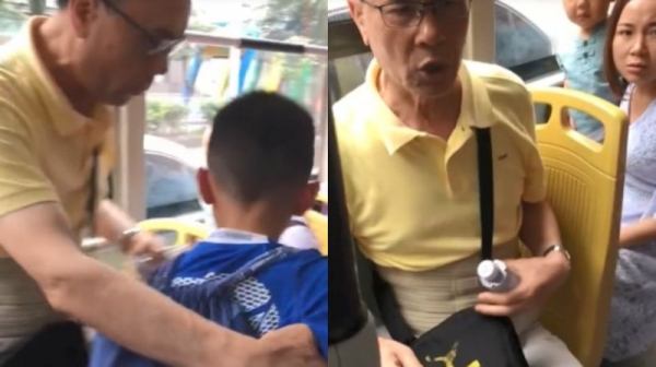 把小男孩當人肉坐墊逼他讓位！男孩嚇哭，阿伯怒嗆：我老人又是身障，這位子只有我可以坐！