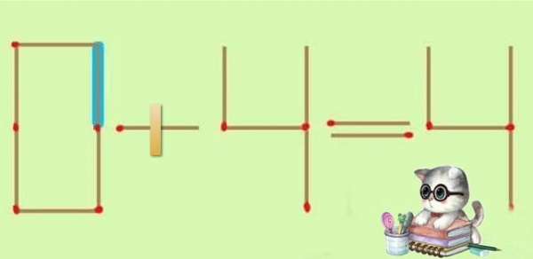 這道錯誤的「6+4=4」數學題，只移動「一根火柴」就能有正確答案，90%都答錯！