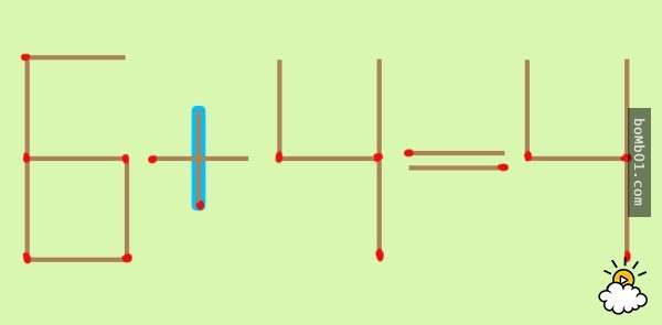 這道錯誤的「6+4=4」數學題只要移動一根火柴就能有幾個正確答案，看似簡單卻有很多人都被搞混了！ 