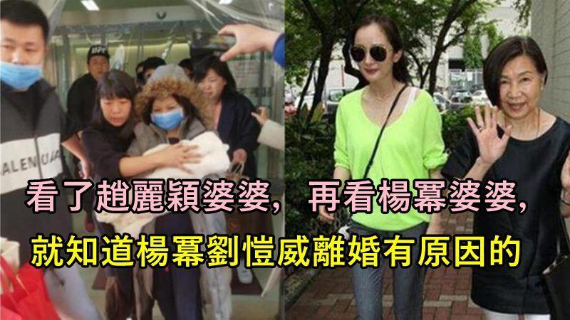 看了趙麗穎婆婆，再看楊冪婆婆，就知道楊冪劉愷威離婚有原因的
