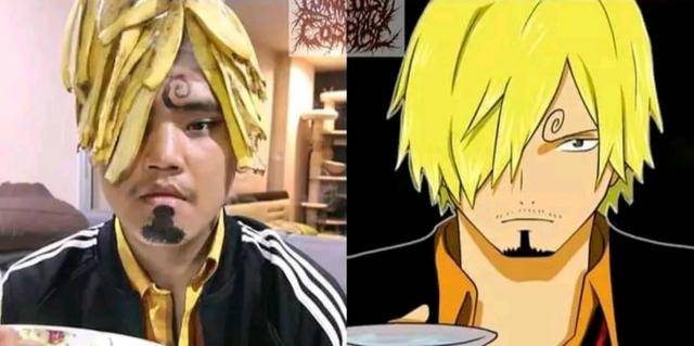 泰國小哥Cosplay海賊王玩出新境界，香蕉山治逼真，貓爪大熊搞笑