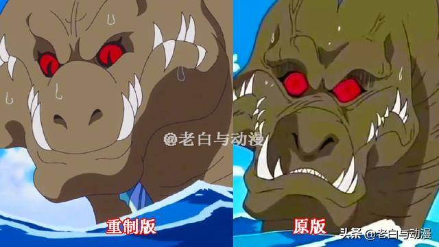海賊王：重製版vs原版，香克斯脖子變粗了，瑪琪諾有點顯老！