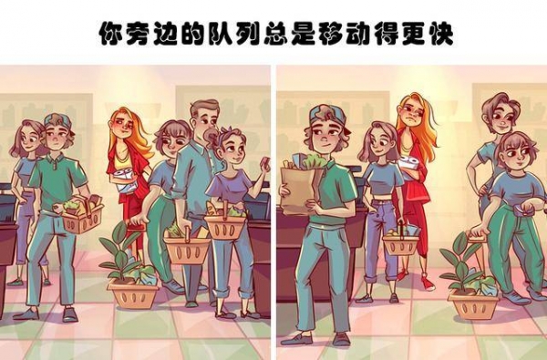 6個生活插畫證明：「墨菲定律」是真的！生活總是事與願違