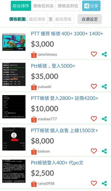 PTT帳號原來超值錢！「公道價曝光」..鄉民驚呆: 10年前開始養..現在至少賺進百萬!