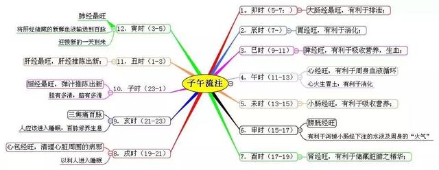 五臟六腑24小時養生排表，什麼是子午流注？
