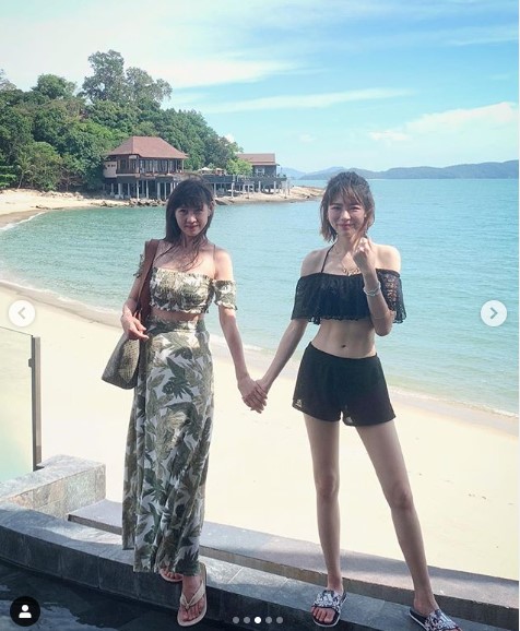 林明禎和53歲媽媽穿同款裙！阿姨的少女身材，好惹火~