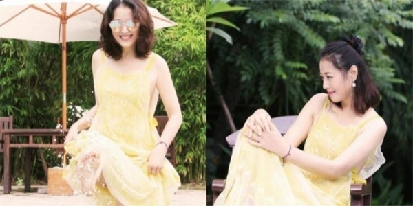 52歲「最美周芷若」周海媚近照曝光：鎖骨捲髮搭黃色弔帶裙，網讃：說25我都信！