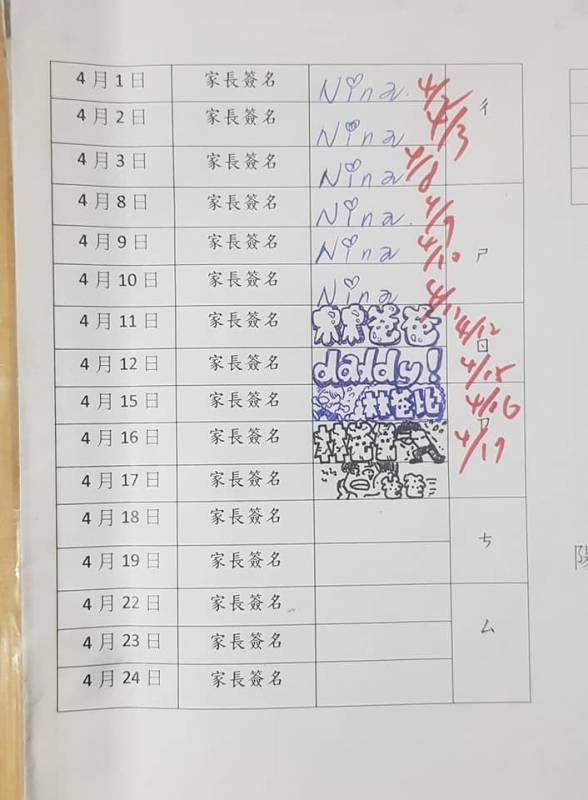 老師問聯絡簿「為什麽都是印章？」女兒無奈回：爸爸畫的...本人秀出「更狂作品」網友推爆