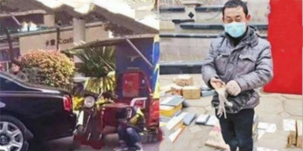 快遞員不小心撞壞豪車，被索賠150萬，當他摘下口罩，車主不只不要錢，還馬上下跪賠罪！
