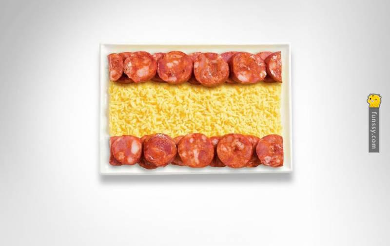 18個「用當地的代表食物做成」的色香味俱全完美國旗