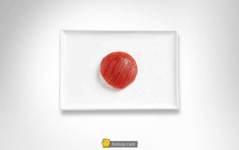 18個「用當地的代表食物做成」的色香味俱全完美國旗