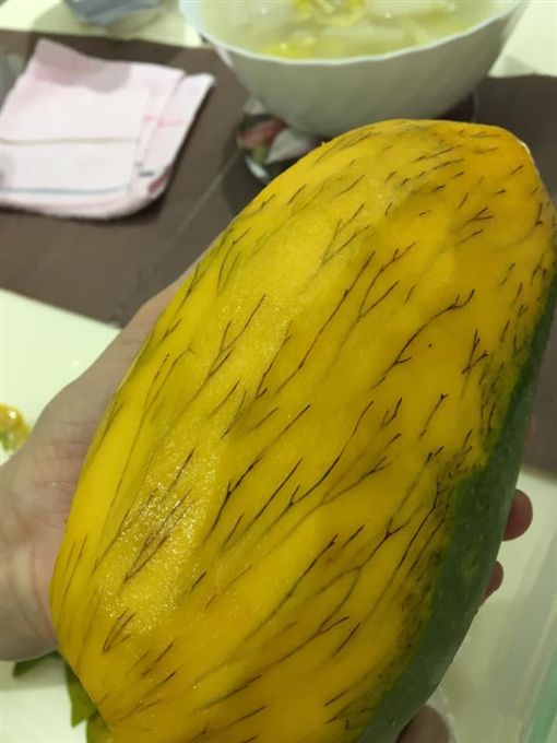 她把芒果剝皮後「驚見濃密腿毛」！發問：這還可以吃嗎？網友忙制止「趕快丟掉」！