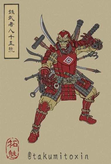 復仇者in「浮世繪風格」很可以！　鋼鐵人化身戰國武士無違和 