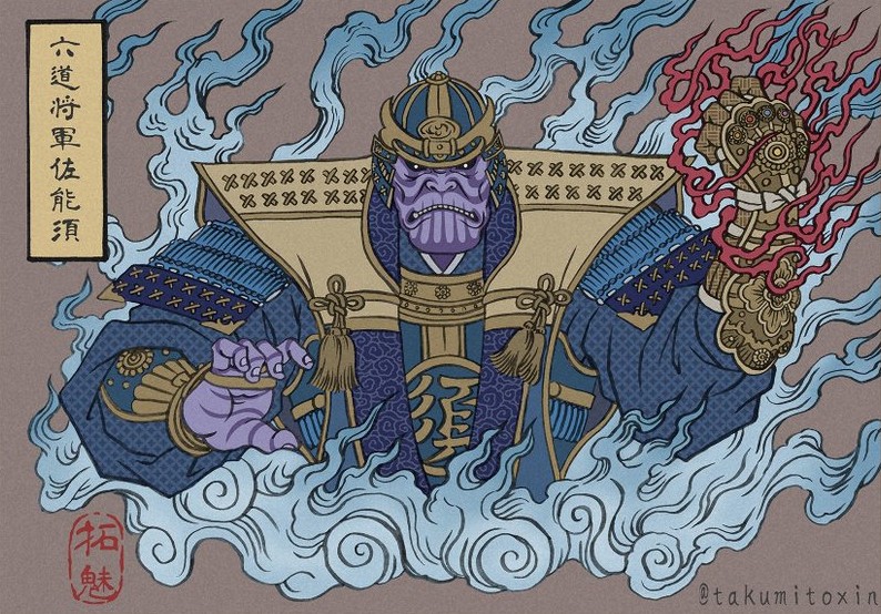 復仇者in「浮世繪風格」很可以！　鋼鐵人化身戰國武士無違和 
