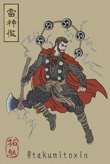 復仇者in「浮世繪風格」很可以！　鋼鐵人化身戰國武士無違和 