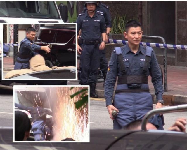 劉德華香港街頭拍爆破場面引市民圍觀，一聲「華仔」證明人氣依舊！