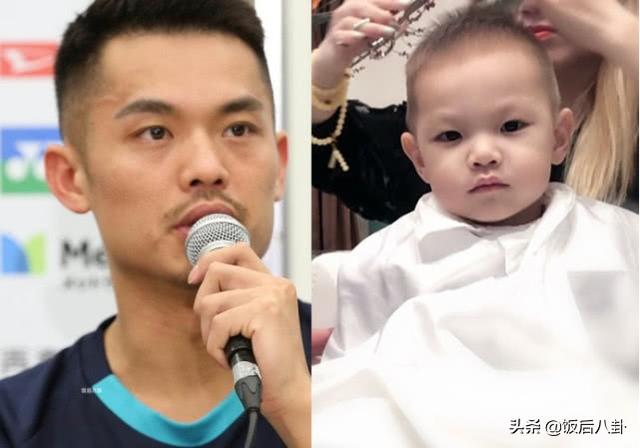 謝杏芳貴婦打扮帶兒子理髮，2歲小羽表情嚴肅越長越像林丹！