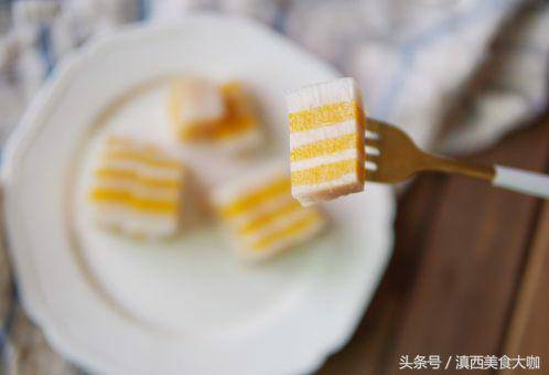 甜品-芒果千層糕，看著就很有食慾，好吃到沒朋友，快來試試吧！