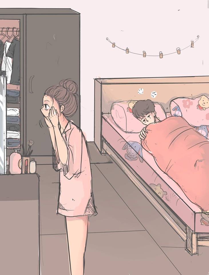 太暖了！她創作「男生VS女生起床差異」漫畫　最後一幕超有共鳴：戀愛過才會懂❤