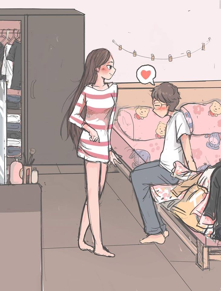 太暖了！她創作「男生VS女生起床差異」漫畫　最後一幕超有共鳴：戀愛過才會懂❤