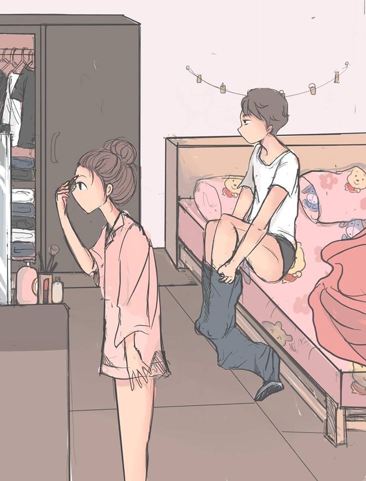 太暖了！她創作「男生VS女生起床差異」漫畫　最後一幕超有共鳴：戀愛過才會懂❤