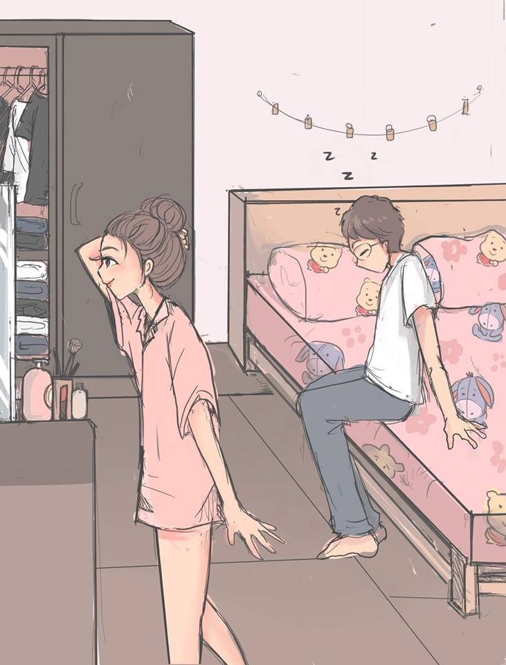 太暖了！她創作「男生VS女生起床差異」漫畫　最後一幕超有共鳴：戀愛過才會懂❤