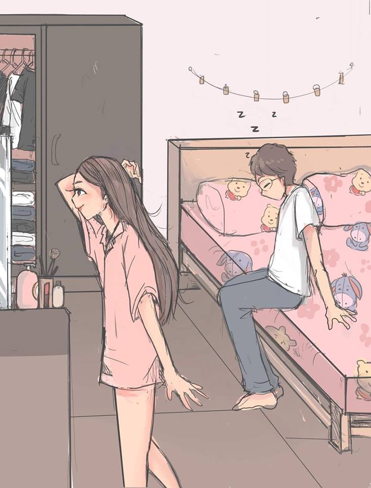 太暖了！她創作「男生VS女生起床差異」漫畫　最後一幕超有共鳴：戀愛過才會懂❤