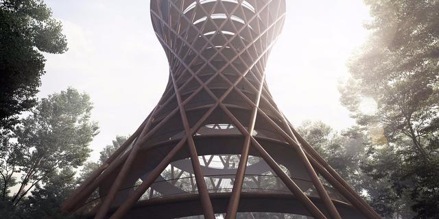 景觀設計：林中「沙漏」，這螺旋式的結構太美了！