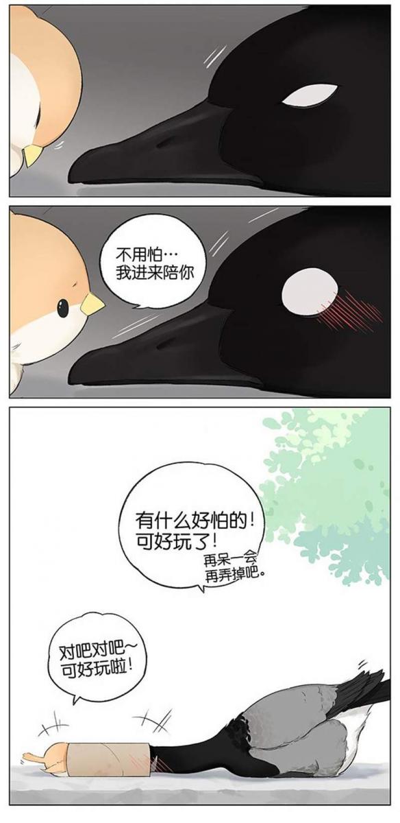 當北方的黑雁遇上南方的麻雀　「讓心融化的」超萌漫畫誕生！竟然因為鳥類心動了～