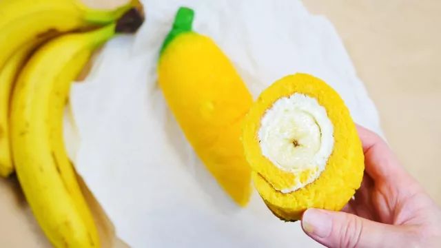 網紅｜香蕉蛋糕卷，這個蛋糕真的很嫩