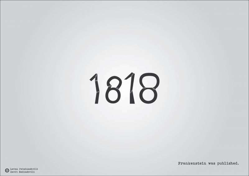 25個「字體裡暗示某個歷史事件」的奇特西元年份字體　1984年超有梗！~~~~