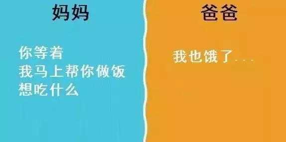 這就是爸爸和媽媽，總結的太精闢了！帶孩子的差異就體現出來了