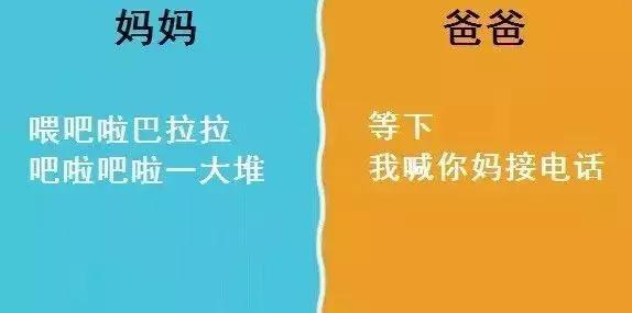 這就是爸爸和媽媽，總結的太精闢了！帶孩子的差異就體現出來了