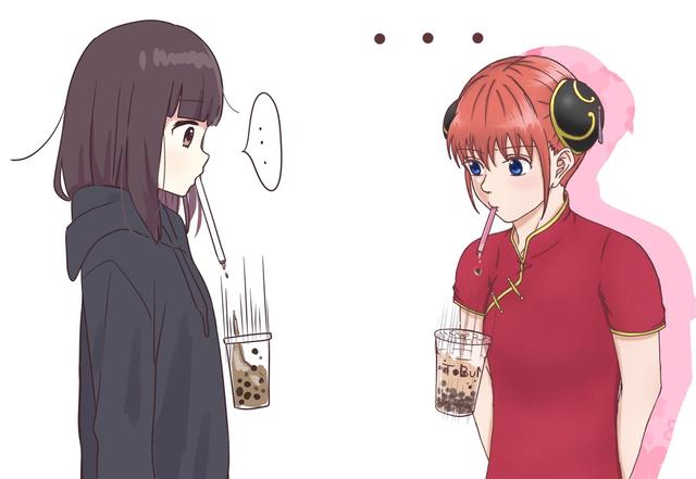 日本網友吐槽：最近流行這樣喝奶茶嗎？
