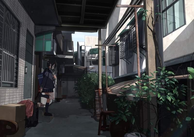 專業繪手把「照片變二次元風景」　超夢幻街道驚現「漫畫少女」網：真的是台灣嗎？
