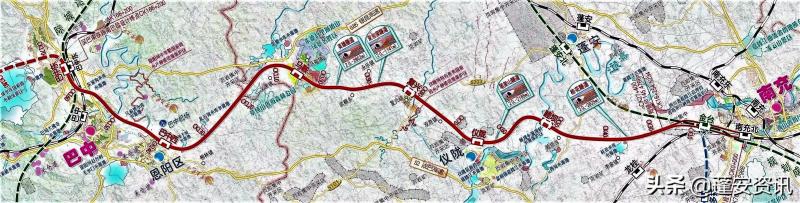 規劃示意圖上漢巴南睦壩站、成南達萬蓬安北站離現實還有多遠?
