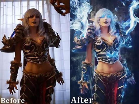 讓人驚豔的cosplay，修圖前後差距多大？後期修圖是多麼重要