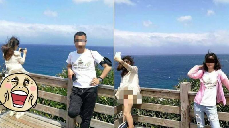 出遊拍照…意外驚見「旁邊的妹子」！網笑翻：最美海景！