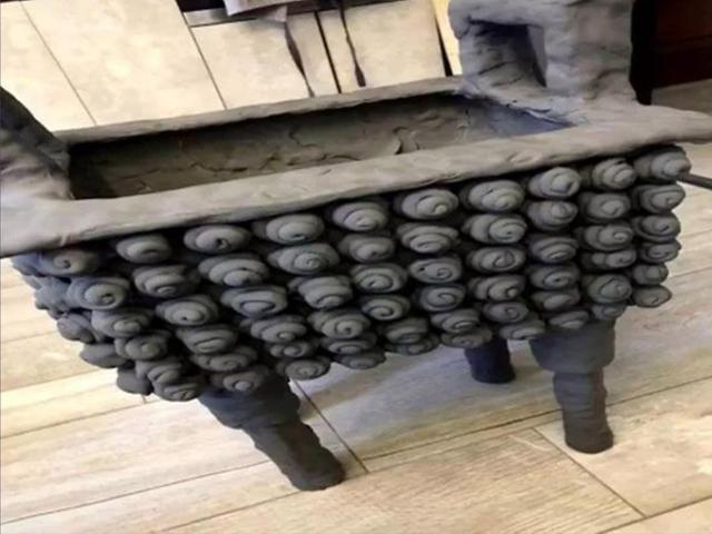 幼兒園作業「青銅鼎」，這位家長的手工，眾人稱讚：自己開個班吧
