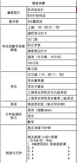 10歲小學生繪製「暑期計劃表」教程：手把手教會孩子時間管理……