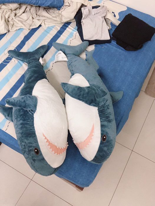 她用洗衣機「洗IKEA鯊魚進」下場超崩壞　烘乾後「呆萌小鯊→啤酒肚大叔」網笑：更療癒XD