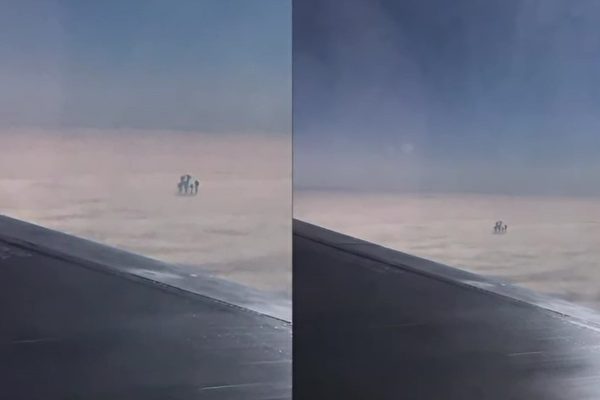 男子搭機在高空看見「一家四口」在「雲中漫步」！連專家都無法解釋
